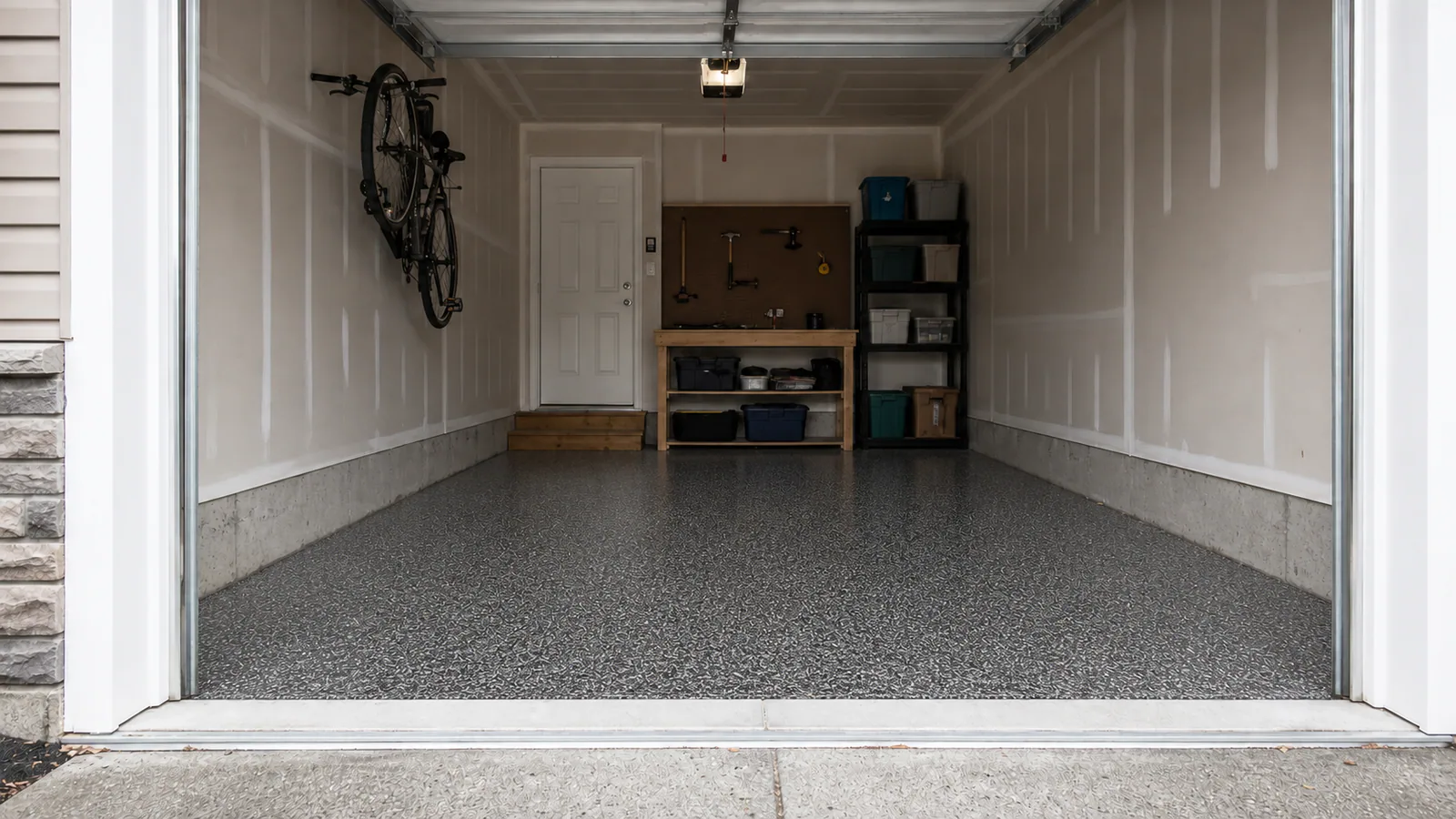 Charcoal flake single-car garage design visualization